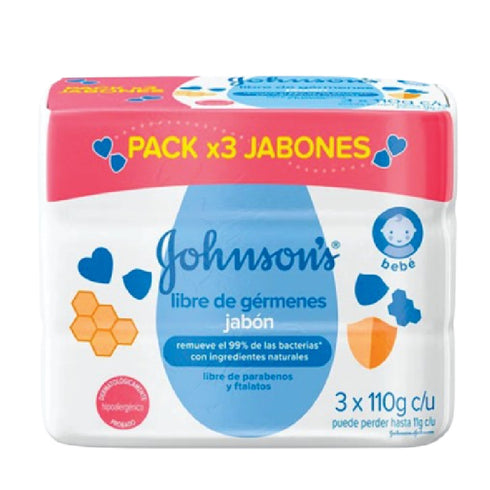 JABON J&J BABY 3U 330G LIBRE GERMENES